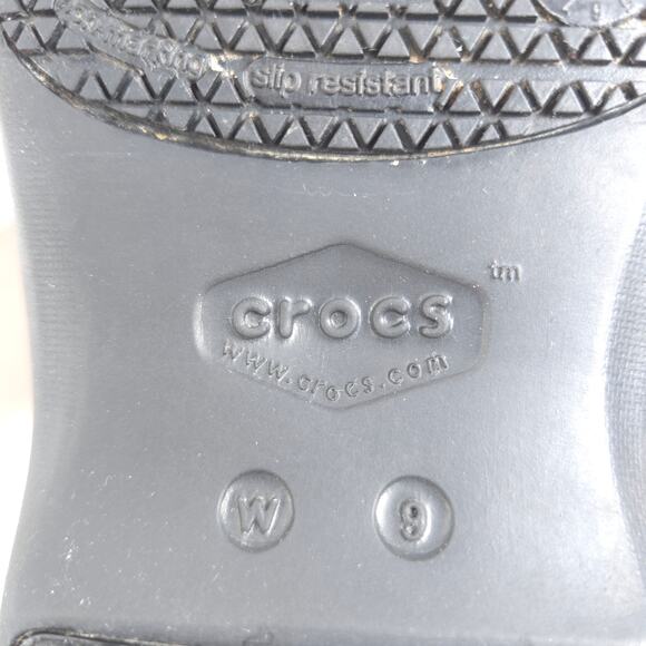 Crocs Dual Comfort Slip On Comfort Mule Clog Womens Size 9 Black Rubber - Picture 7 of 9